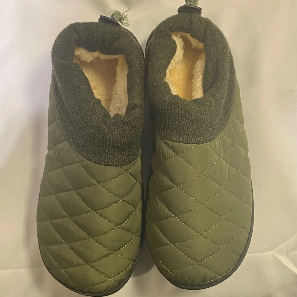 Vance Co Jc‎ Fargo Mens Olive Green Clog Slippers Size 8/9